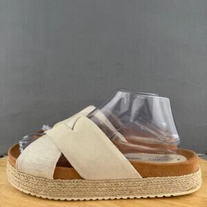 TOMS Paloma Crisscross Slide Sandal In Cream Women’s Size 7 US